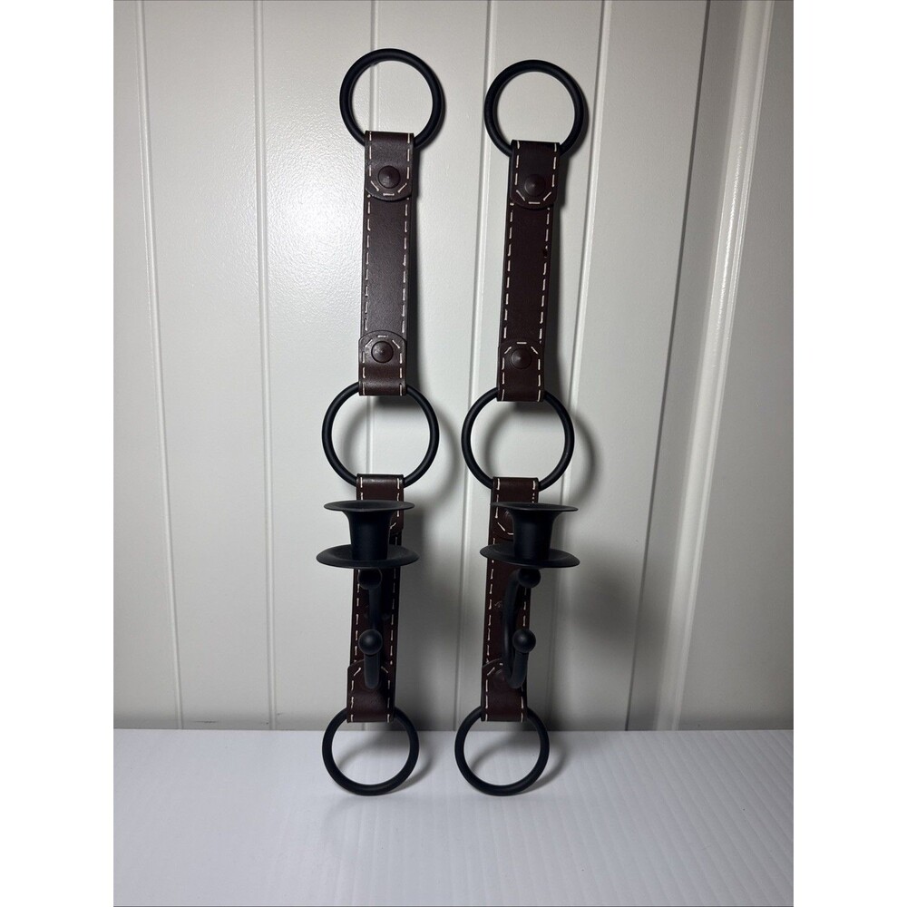 2 Piece Wall Metal Tapper Candle Holder Set